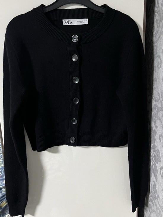 Zara Sweaters - New black cropped Zara cardigan
